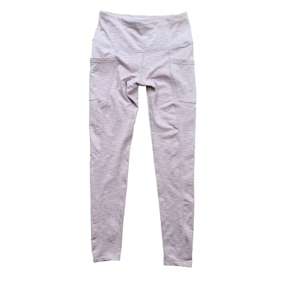 Apana High Waisted Leggings Womens Size Small Light Pink Purple Stretch Pockets - Picture 1 of 5